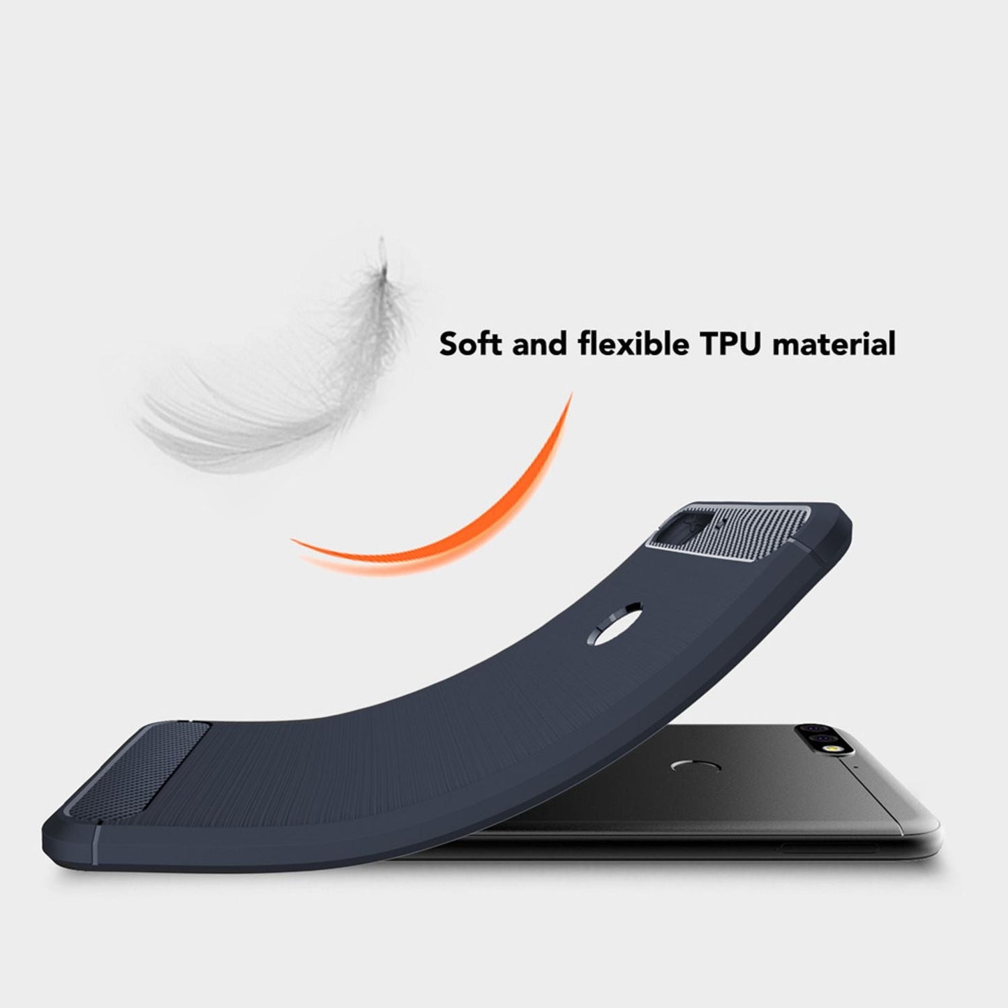 NALIA Hülle Handyhülle für Huawei Y7 (2018), Slim Silikon Case Schutz Cover Etui