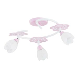 B-flokks Euluna loftlampi fyrir barnaherbergið Mailin bleikur, kringlóttur loftlampi