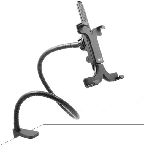 System-S Universal Tisch Halterung Schwanenhal Schraubklemmen Haltearm Befestigung (Tisch, Bettkante u.a.) für Tablet PC eBook Reader in Schwarz