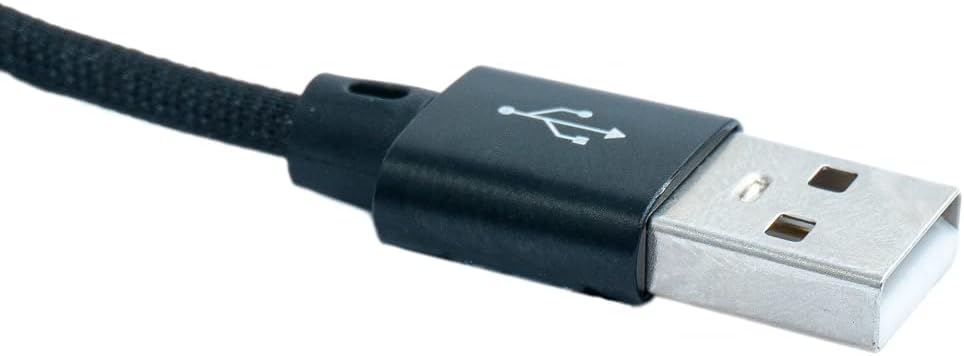 SYSTEM-S Micro USB snúra 90° rétthyrnd tengi í USB 2.0 Tegund A 90° rétthyrnd gagnasnúra hleðslusnúra 20 cm í svörtu