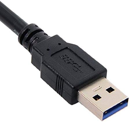 SYSTEM-S USB A 3.0 kvenkyns í USB A 3.0 karlkyns framlengingarsnúra með spjaldtengi, 100 cm