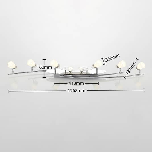 B-grade Lindby Danil LED ceiling spotlight, ceiling lamp, ceiling light, spotlight for living room, 55 