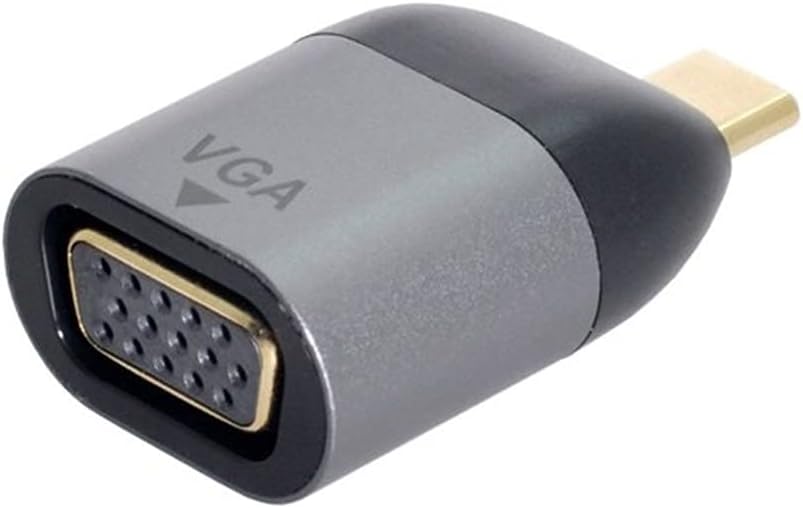 VGA adapter socket to USB 3.1 Type C plug cable adapter cable in gray