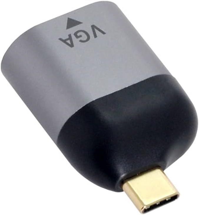 VGA adapter socket to USB 3.1 Type C plug cable adapter cable in gray