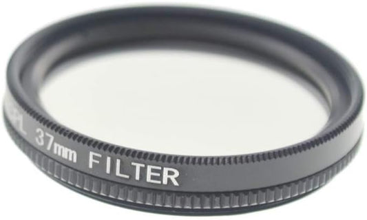 SYSTEM-S CPL Filter 37 mm Circular Polarizer Linse in Schwarz mit Hülle für iPhone 12 Pro