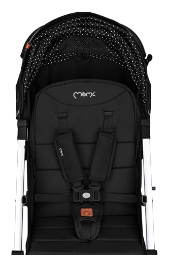 MoMi ESTELLE barnavagn fyrir börn frá 6 mánaða aldri (allt að 15 kg), samanbrjótanleg barnavagn með 5 punkta öryggisbelti, innkaupakörfu með útfellanlegri virkni, sjónaukahandfangi