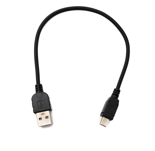 SYSTEM-S USB 2.0 cable 20 cm Mini B plug to Type A plug adapter in black