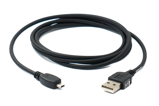 SYSTEM-S USB 2.0 cable 140 cm charging cable for Pentax Optio digital camera in black