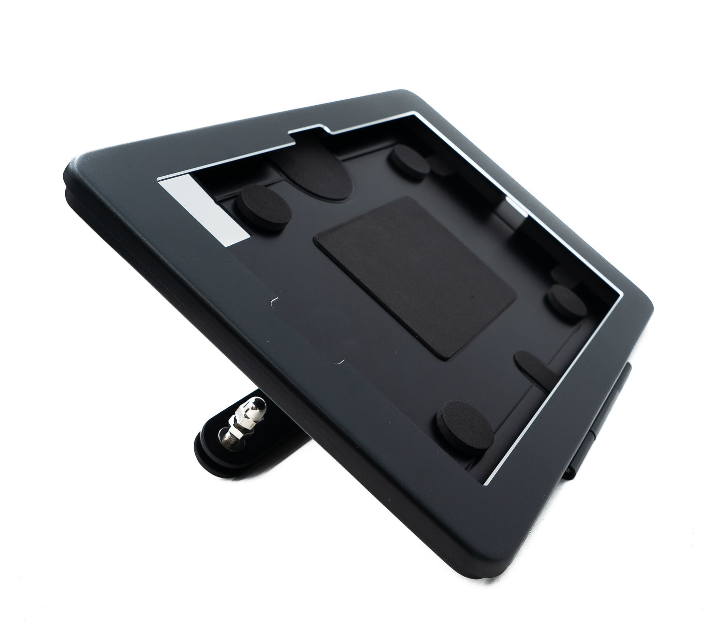 SYSTEM-S læsanlegur höfuðpúði fyrir iPad 10 Pro 11 Air 4 5, svartur, með 360° festingu