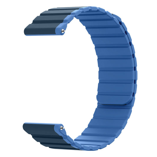 SYSTEM-S 20 mm segulband úr sílikoni fyrir Samsung Galaxy Watch 5 4 í bláu
