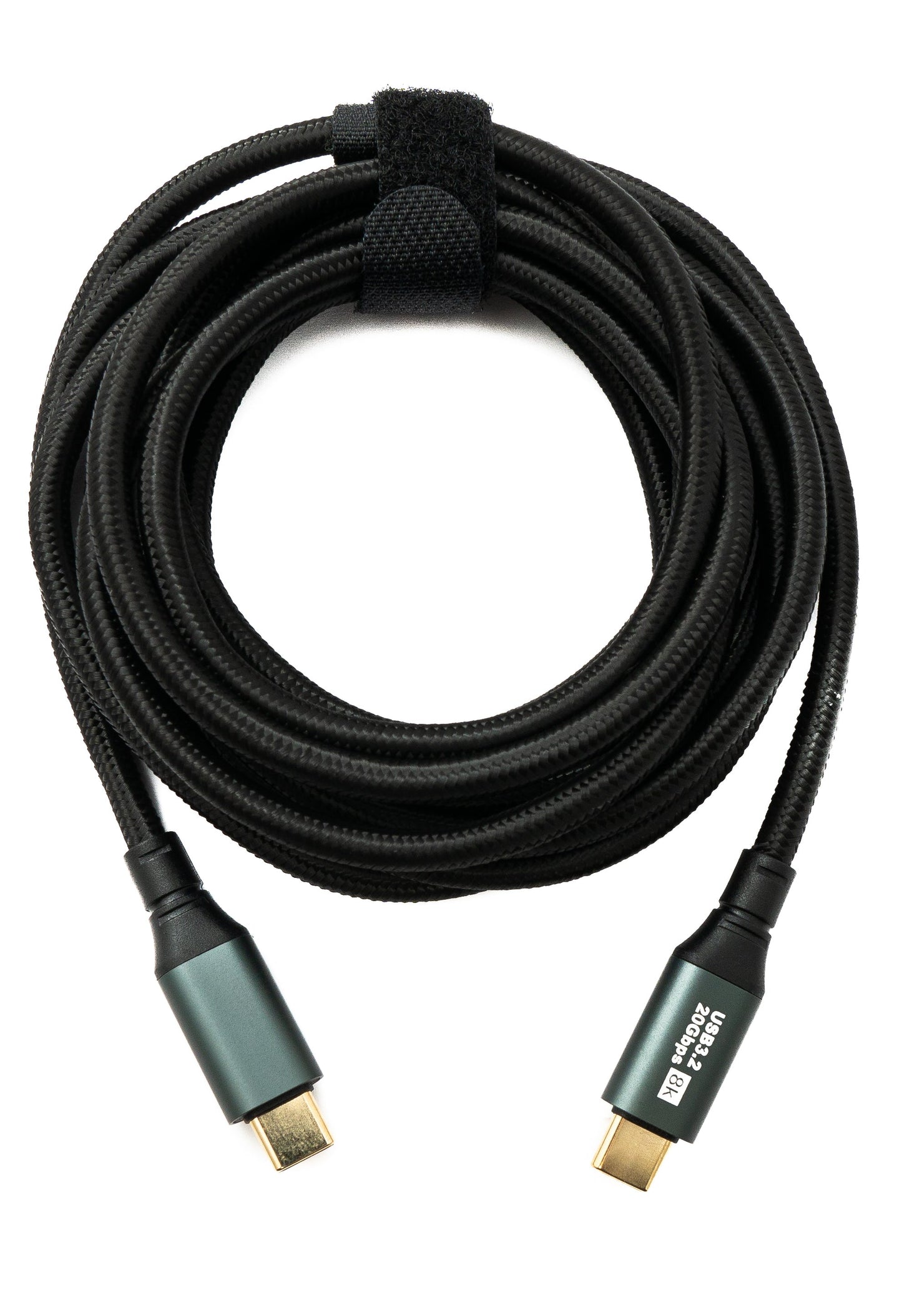 SYSTEM-S USB 3.2 Gen 2 8K 3 m Cable Type C Male to Male Braided 20 Gbps 100 W Compatible for iPhone 15