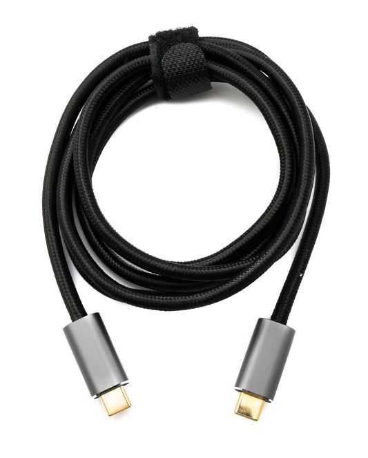 SYSTEM-S USB 3.2 Gen 2 150 cm Kabel Typ C Stecker zu Stecker geflochten 20 Gbit/s 100 W