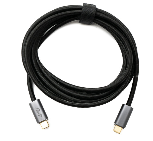 SYSTEM-S USB 3.2 Gen 2 3 m Kabel Typ C Stecker zu Stecker geflochten 20 Gbit/s 100 W