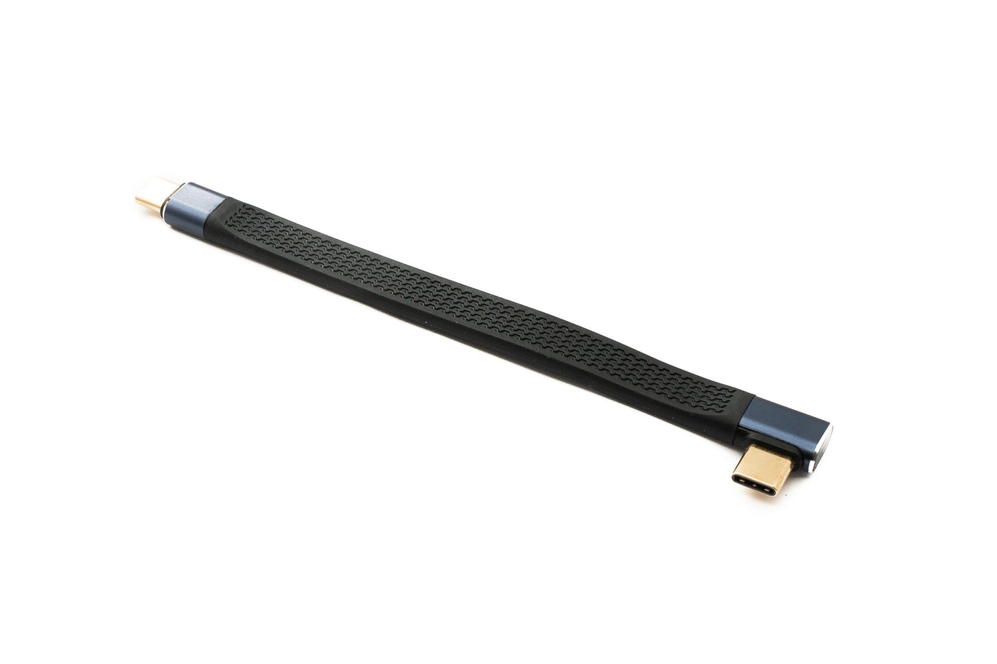 SYSTEM-S USB4 USB 10 cm cable type C male to male angled flat 40 Gbit/s 240 W USB 4.0 cable