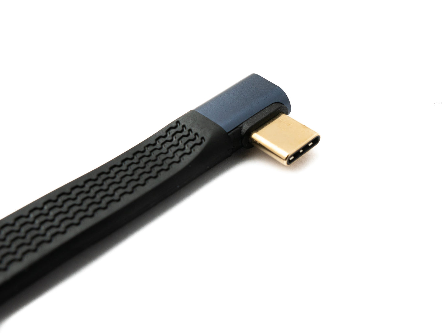 SYSTEM-S USB4 USB 10 cm cable type C male to male angled flat 40 Gbit/s 240 W USB 4.0 cable
