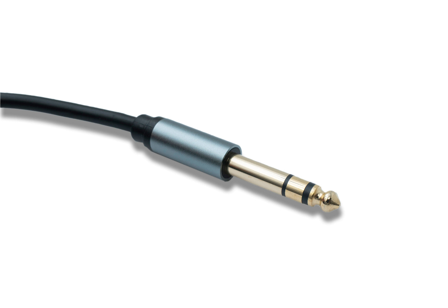 SYSTEM-S Audio Klinke Kabel 10 m AUX 6,35 mm 3 polig TRS Stecker zu Stecker Adapter