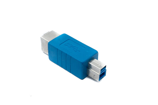SYSTEM-S USB 3.0 millistykki af gerð B, karlkyns í kvenkyns, 5 Gbit/s, 100W, blár