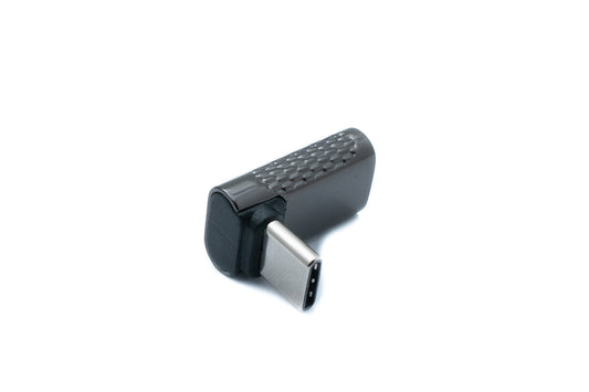 SYSTEM-S USB 3.2 Gen 2 Adapter Typ C Stecker zu Buchse Winkel Kabel in Grau