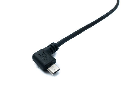 SYSTEM-S USB 2.0 Kabel 20 cm Micro B Stecker zu Typ A Stecker Left Right Angled Winkel