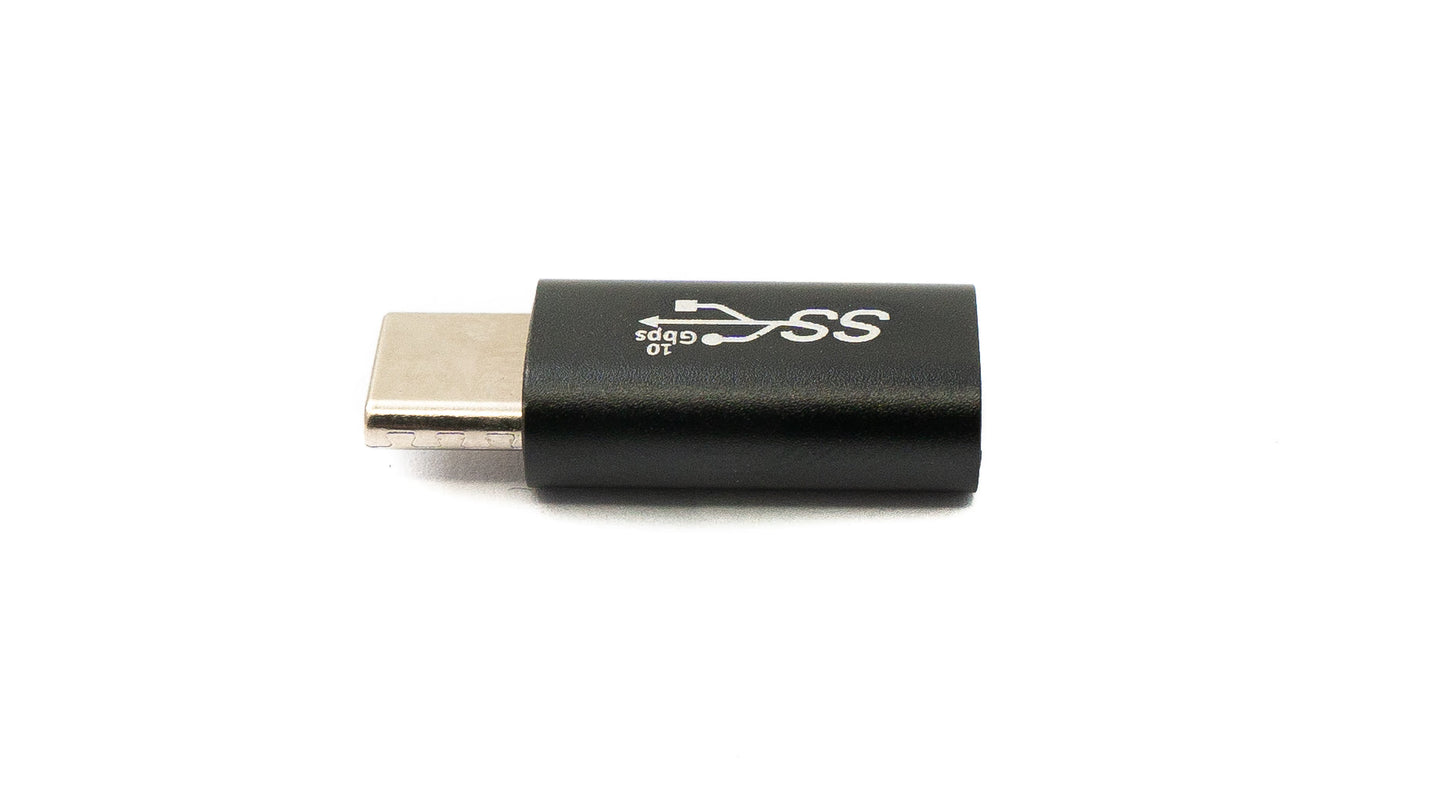 SYSTEM-S USB 3.1 Gen 2 Adapter Typ C Stecker zu Buchse Kabel in Schwarz