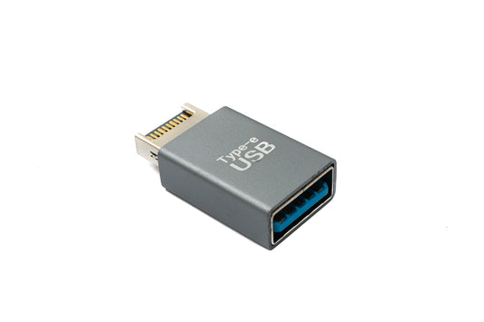 SYSTEM-S USB 3.1 millistykki af gerðinni E karlkyns í 3.0 af gerðinni A kvenkyns millistykki í gráu