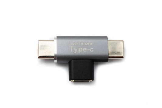 SYSTEM-S USB 3.1 Y Adapter Typ C Buchse zu 2x Stecker Winkel