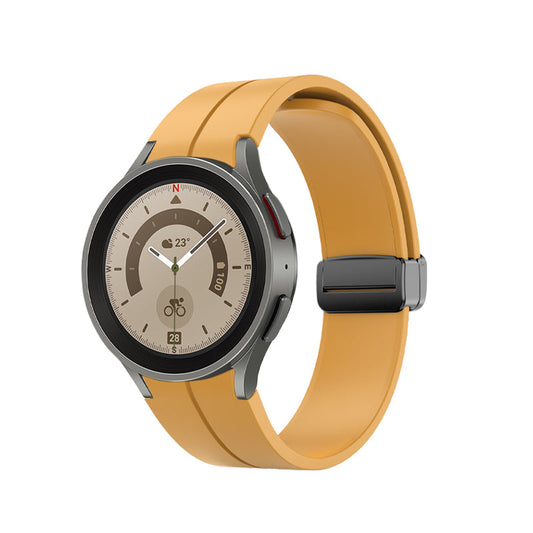 SYSTEM-S 20 mm silicone strap for Samsung Galaxy Watch 5 4 Smartwatch in yellow