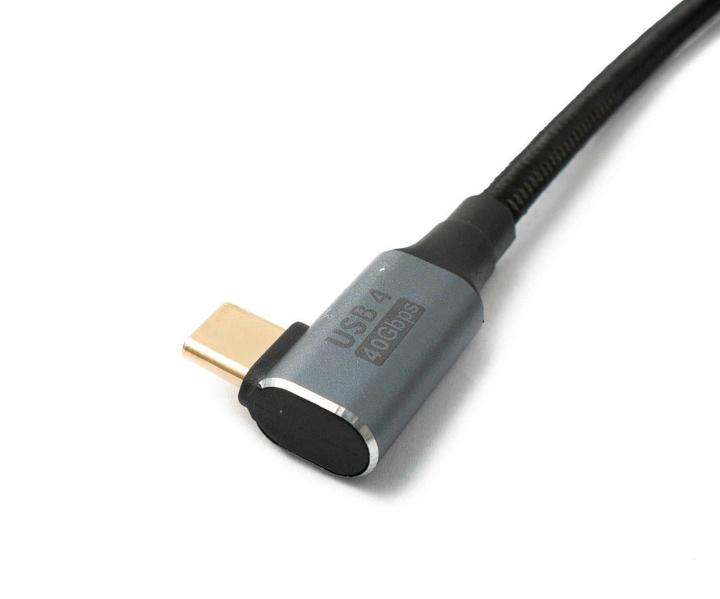 SYSTEM-S USB4 USB snúra 100 cm Tegund C karlkyns í karlkyns 40 Gbit/s USB 4.0 fléttaður vinkull