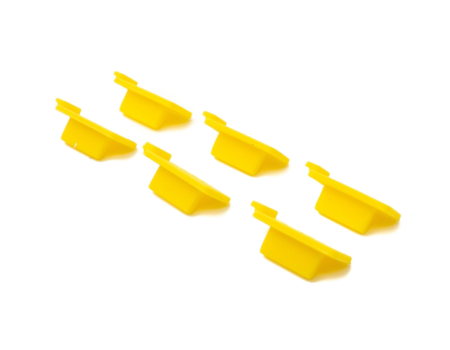 SYSTEM-S 6x USB Type A Anti Dust Protection Cover made of silicone in yellow