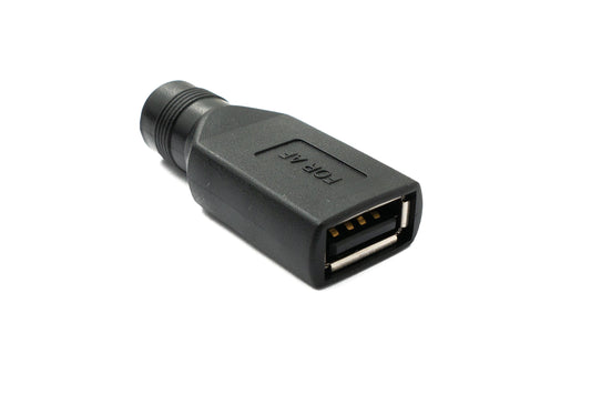 SYSTEM-S DC Adapter 20V 5.5 x 2.1 female to USB 2.0 female cable in black
