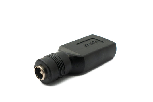 SYSTEM-S DC Adapter 20V 5.5 x 2.1 female to USB 2.0 female cable in black