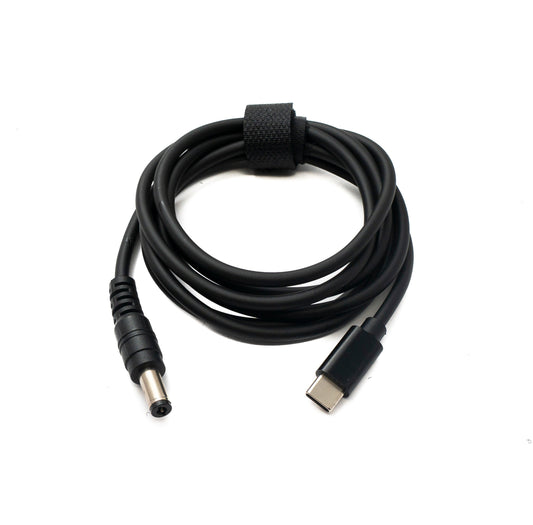 SYSTEM-S DC 12V Kabel 150 cm 5,5 x 2,1 Stecker zu USB 3.1 Typ C Stecker