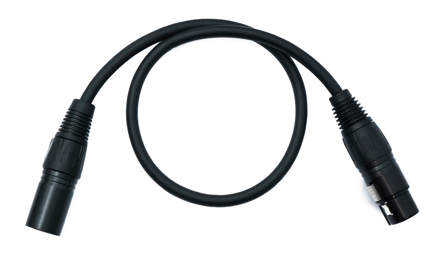 SYSTEM-S Audio XLR Kabel 100 cm 5 polig Buchse zu 3 polig Stecker in Schwarz