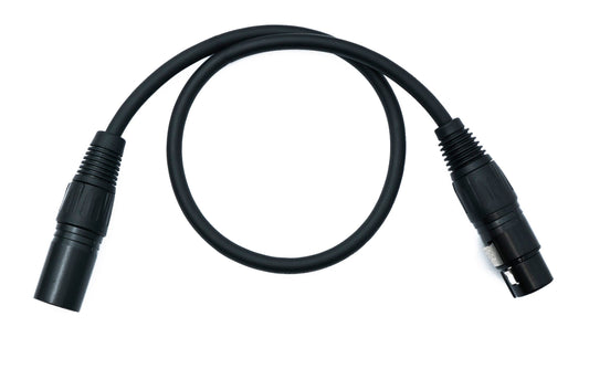 SYSTEM-S Audio XLR Kabel 100 cm 5 polig Buchse zu 3 polig Stecker in Schwarz