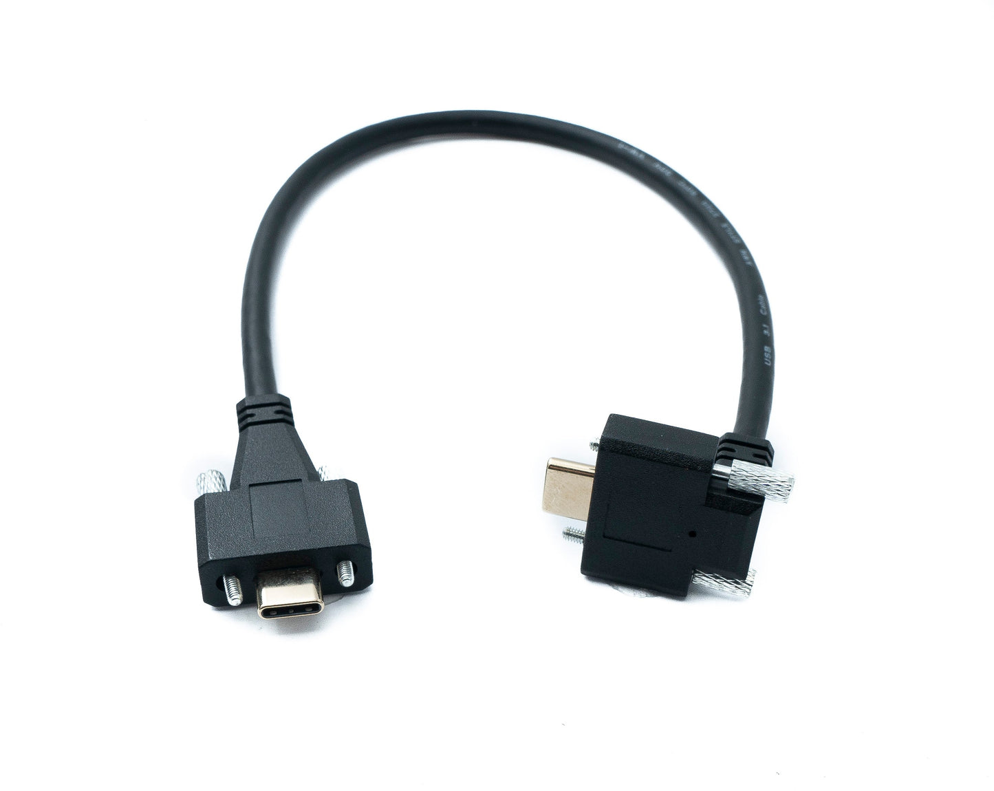 SYSTEM-S USB 3.1 Gen 2 snúra 30 cm Tegund C karlkyns í karlkyns spjaldfesting, hallað upp og niður, hallað 10 Gbit/s 100W