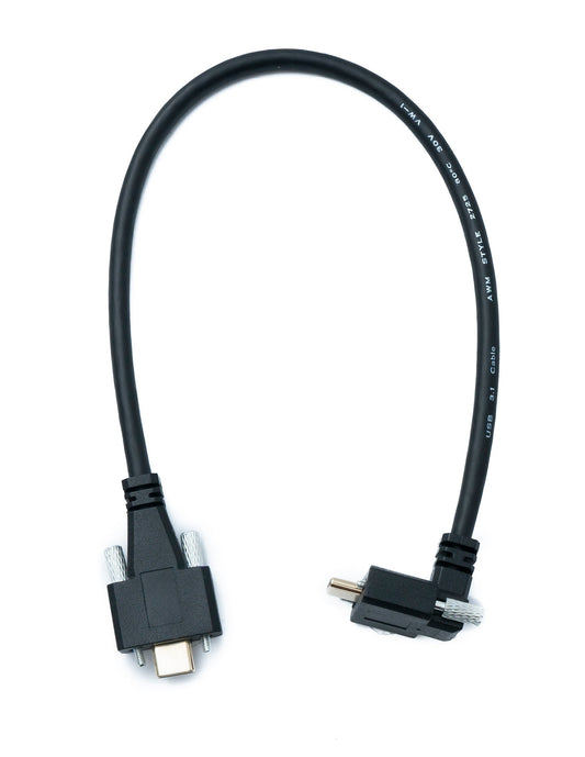SYSTEM-S USB 3.1 Gen 2 snúra 30 cm Tegund C karlkyns í karlkyns spjaldfesting, hallað upp og niður, hallað 10 Gbit/s 100W