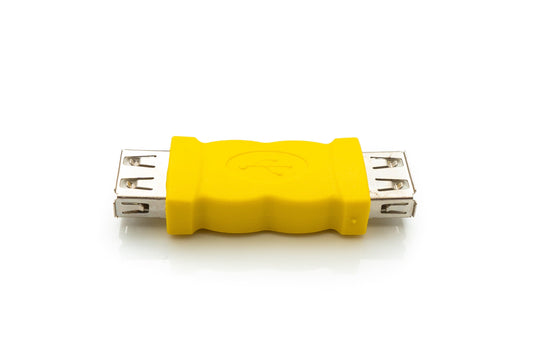 SYSTEM-S USB 2.0 Adapter Typ A Buchse zu Buchse Kabel in Gelb