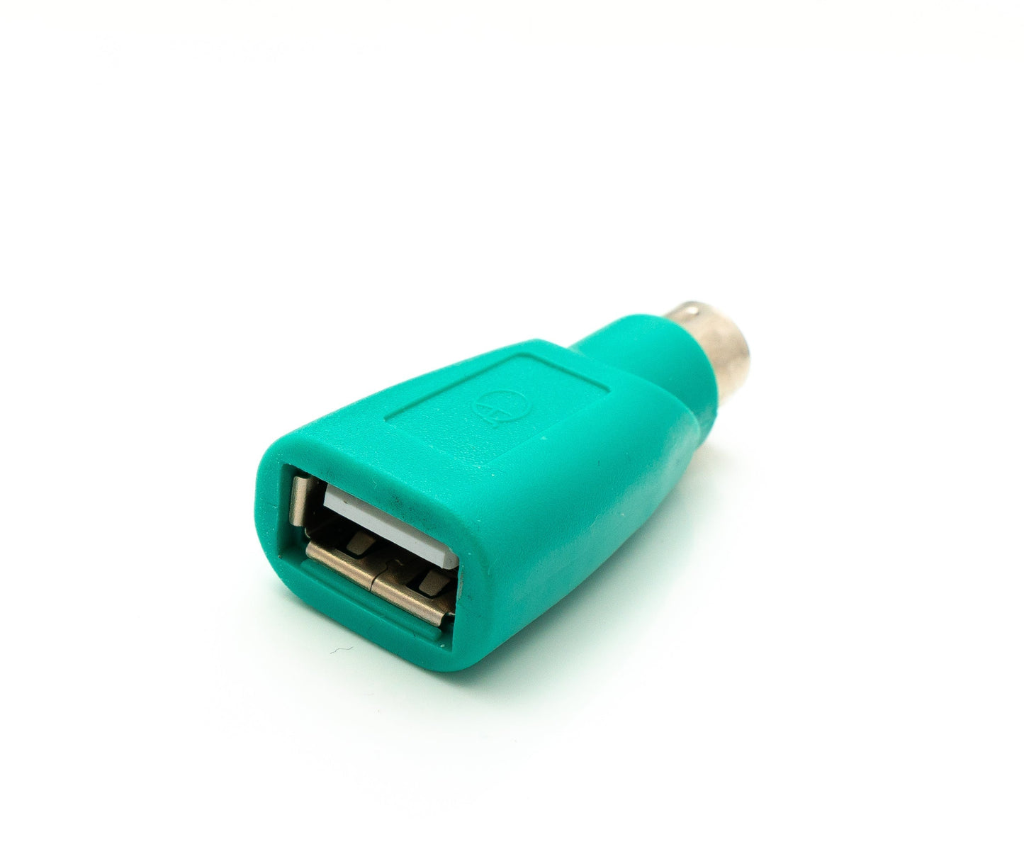 SYSTEM-S USB 2.0 adapter type A female to PS/2 male PS2 cable in turquoise