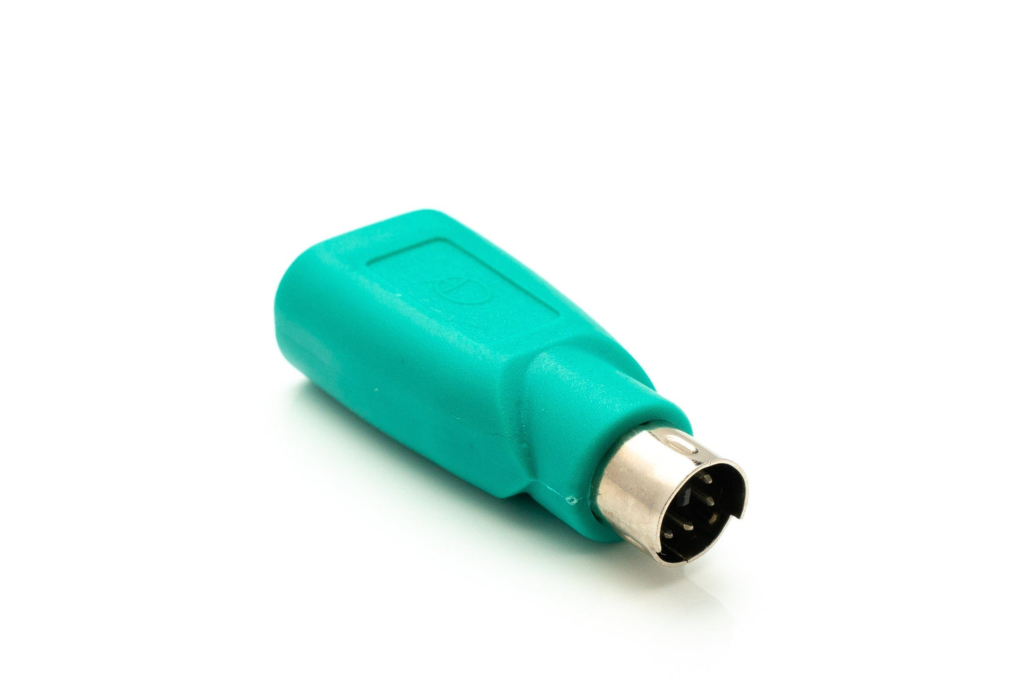 SYSTEM-S USB 2.0 adapter type A female to PS/2 male PS2 cable in turquoise