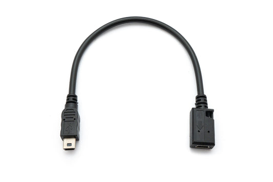 SYSTEM-S USB 2.0 Kabel 20 cm Mini B Stecker zu Buchse Adapter in Schwarz