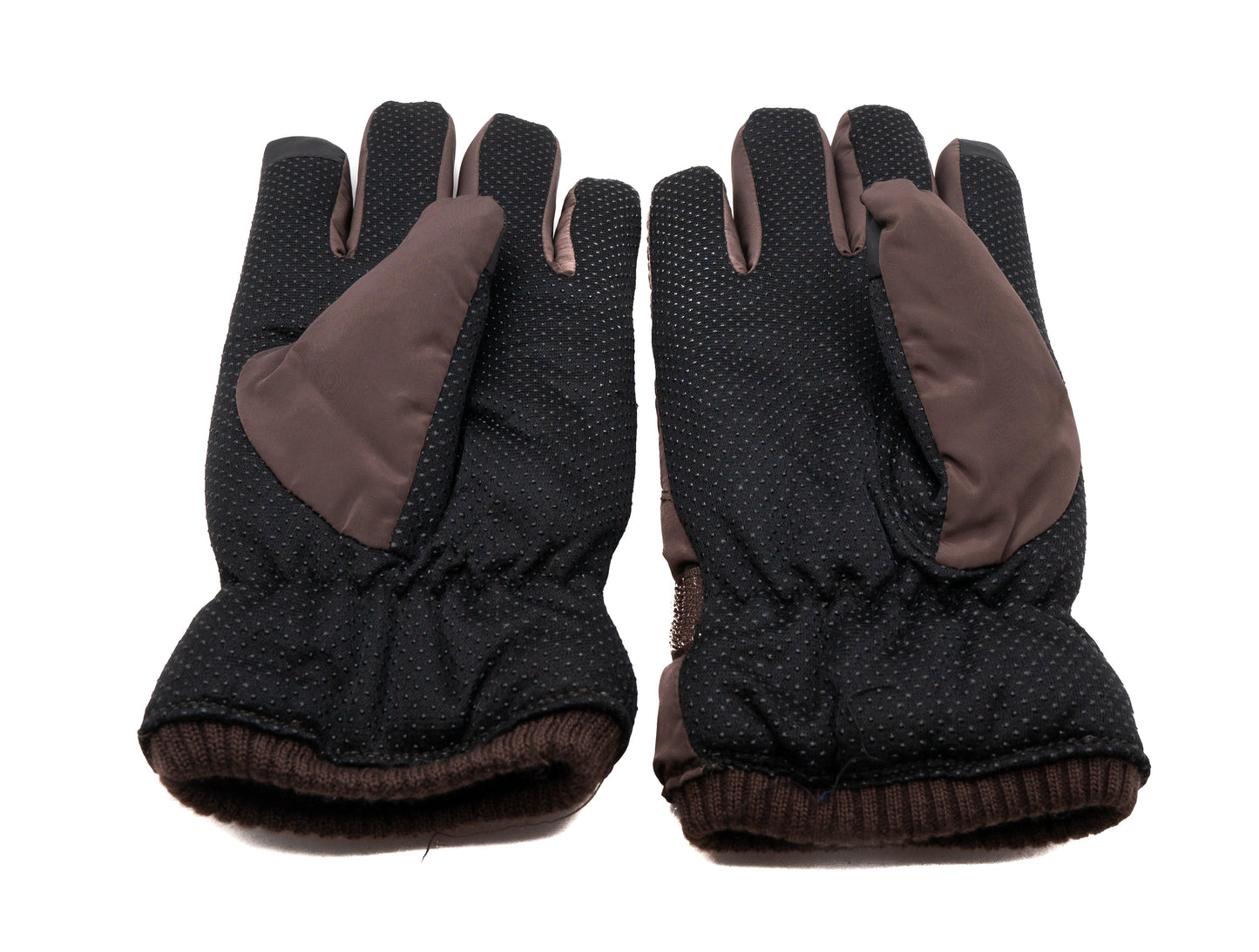 SYSTEM-S Anti-Slip Polyester Gloves for Smartphones Touch Screens in Brown