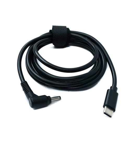 SYSTEM-S DC 15V Kabel 150 cm 3,0 x 1,1 Stecker zu USB 3.1 Typ C Stecker Winkel