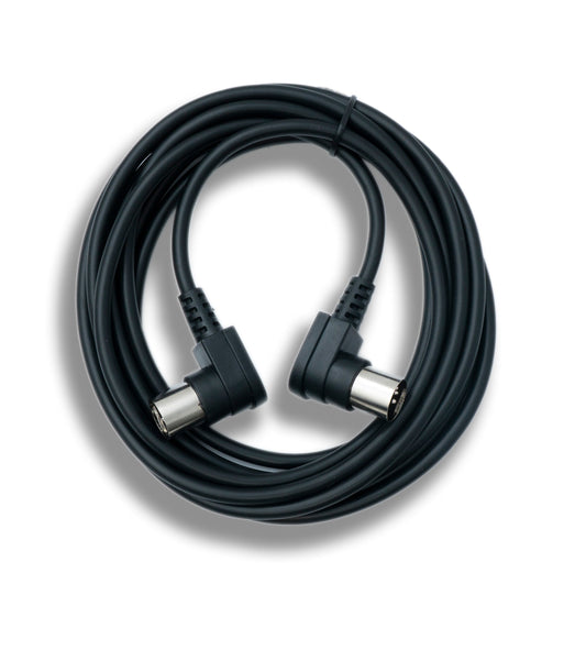 SYSTEM-S MIDI Kabel 3 m Din 5 Pin Stecker zu Stecker Winkel