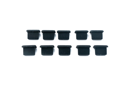 SYSTEM-S 10x Mini USB Port Abdeckung Silikon Anti Staub Schutz 7 x 2 mm Stecker