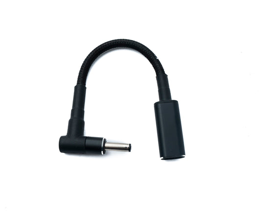 SYSTEM-S DC 20V Kabel 10 cm 4,0 x 1,35 Stecker zu USB 3.1 Typ C Buchse geflochten Winkel