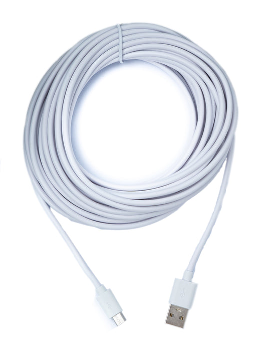 SYSTEM-S USB 2.0 Kabel 100 cm Micro B Stecker zu Typ A Stecker in Weiß