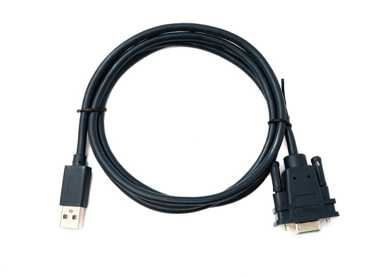 SYSTEM-S USB 2.0 cable 120 cm Type A male to RS232 DB9 female in black