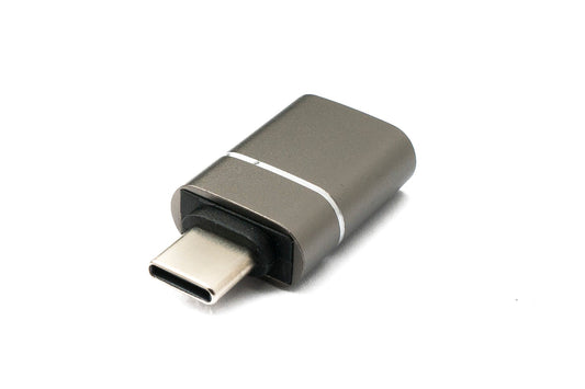 SYSTEM-S USB 3.1 Adapter Type C Male to 3.0 A Female 5 Gbit/s 100W in Anthracite White