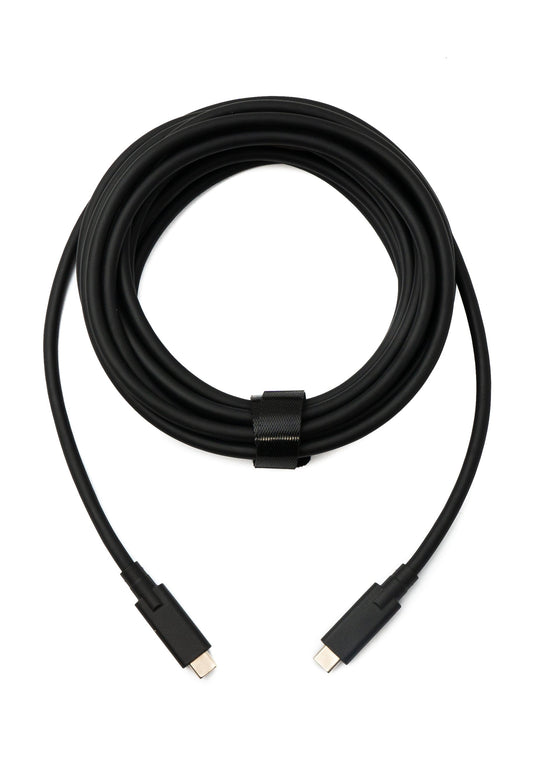 SYSTEM-S USB 3.2 Gen 2 Kabel 5 m Typ C Stecker zu Stecker in Schwarz
