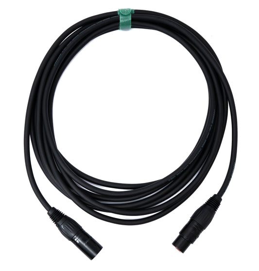 SYSTEM-S Audio Kabel 5 m XLR 3 polig Stecker zu Buchse AUX in Schwarz